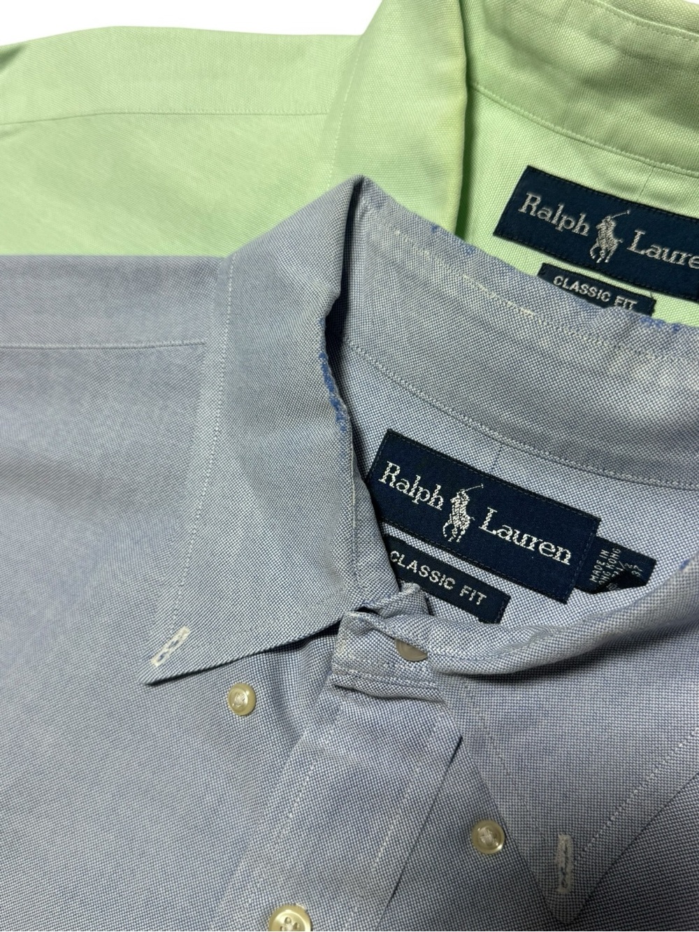 LOT OF 3 Ralph Lauren 17.5 Men's Long Sleeve Oxford Button-Down Shirts Classic - Picture 13 of 16